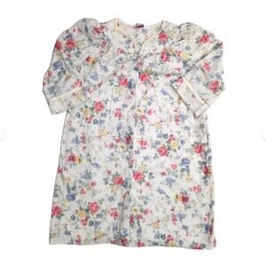 Vintage Nightgown Women's 1X Fleece Floral Grandmacore Cottagecore